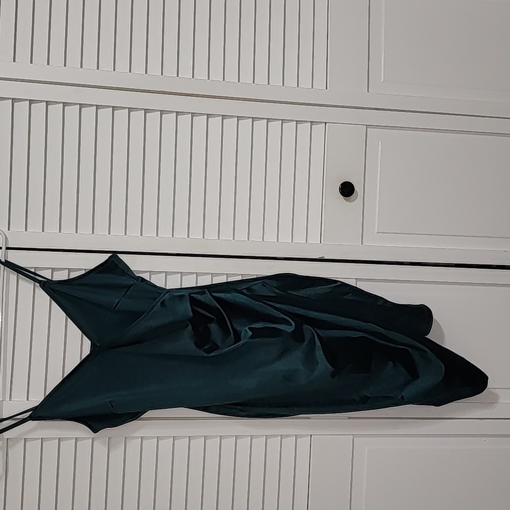Windsor wrap dress dark green medium RN#136882